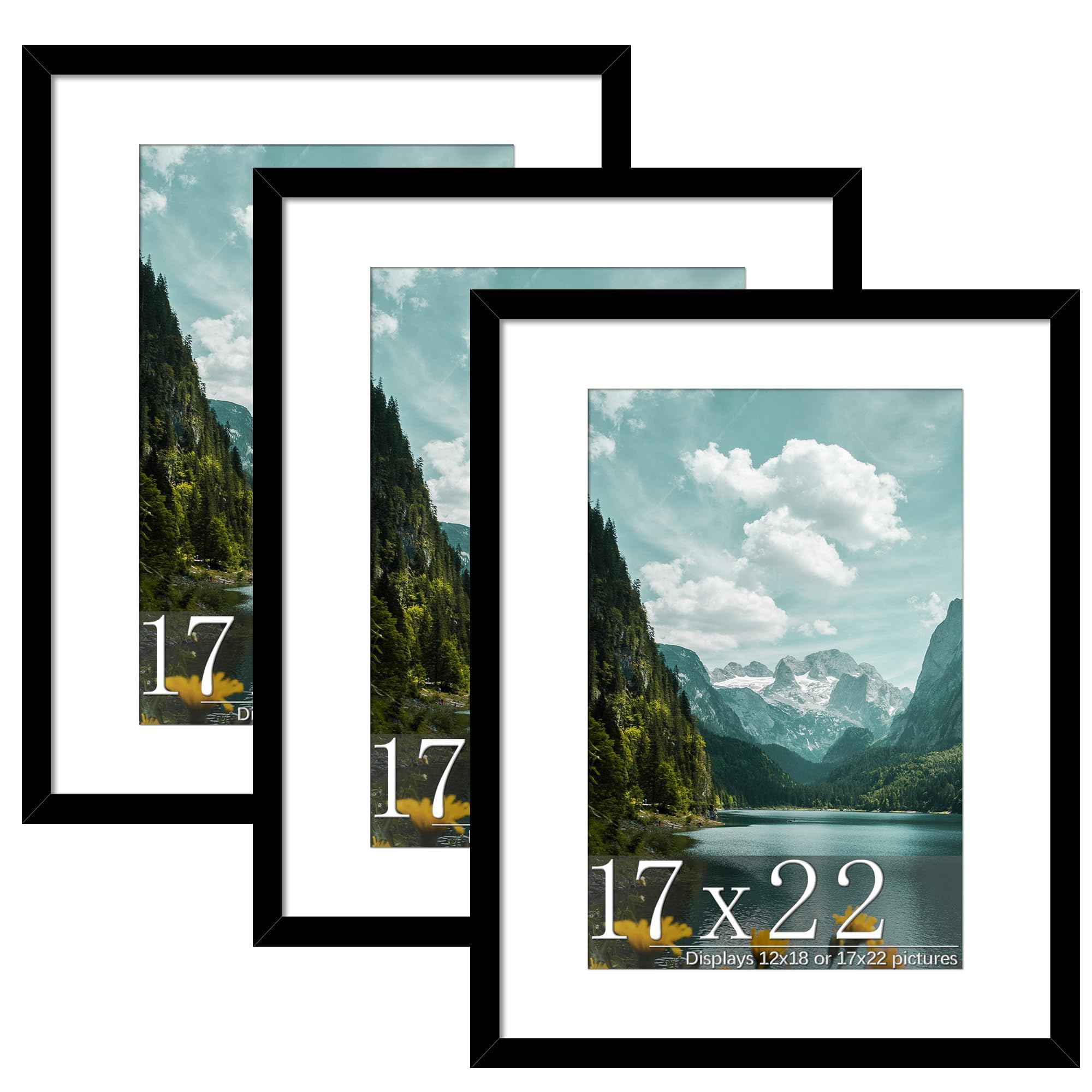 Amazon.co.jp: Picrit 17x22 ブラック写真フレーム、壁用ポスター